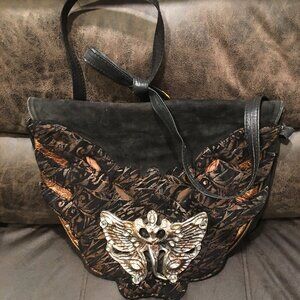 Lucas Lia Leather Handbag, Angel Logo - Crossbody Purse  PRS1